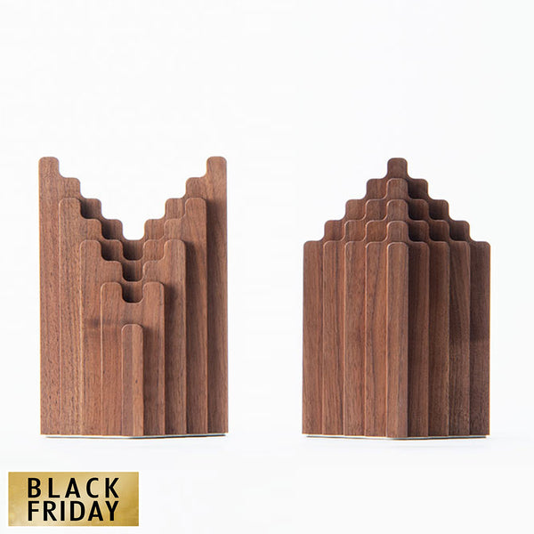 【25%OFF】ブックエンド TORIDE(ウォルナット)