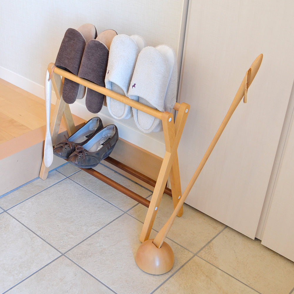 【希少品】コサイン　靴べら&スタンド （L）セット　ナラ材　旭川家具 cosine SHOEHORN & STAND / コサイン 靴べら&スタンド Lセット